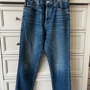 MOTHER Straight Blue Jeans